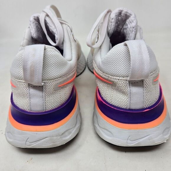 Nike React Infinity 2 Flyknit Women's White and Pink Running Shoes Size 8 - Picture 7 of 11